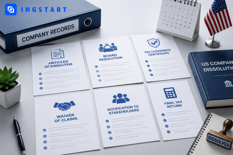 US company dissolution process documents