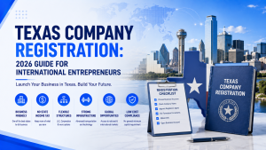 Texas company registration 2026 guide for international entrepreneurs, Texas business setup benefits and checklist