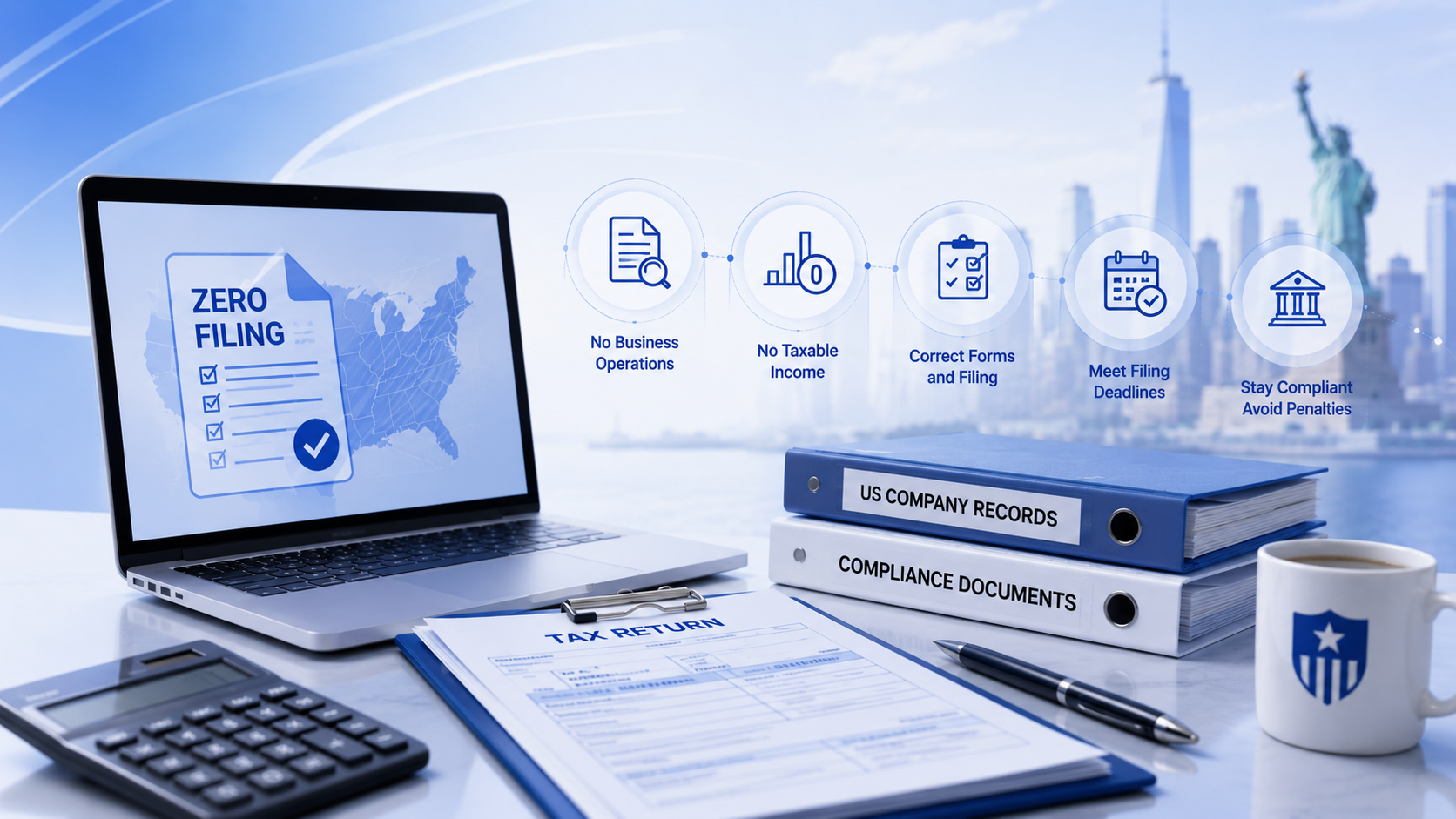 US company zero filing requirements checklist, no‑operation tax return compliance for overseas US‑owned enterprise